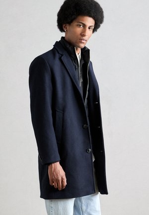 DETACHABLE COLLAR - Klasický kabát - navy