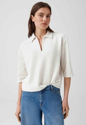OPUS, RELAXED FIT RIB TEXTURE - Poloshirt - light cotton
