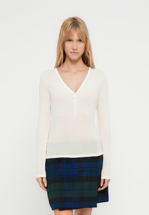 SOFT SHEER HENLEY - Camiseta de manga larga - new off white
