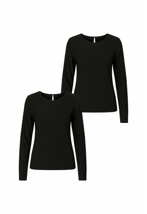 LANGARM IM 2ER SET - Langarmshirt - schwarz