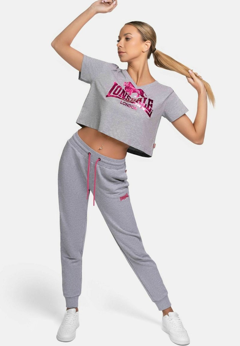 Lonsdale T-shirt print grijs