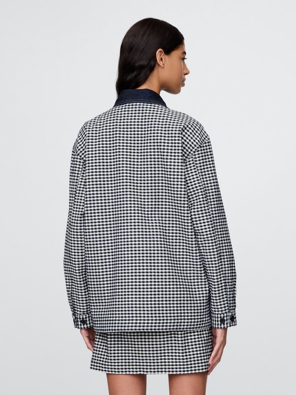 GAP X DOEN CHECK JACKET UNISEX - Denim jacket4
