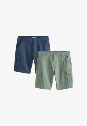 REGULAR FIT - Oldalzsebes nadrágok - ink blue sage green