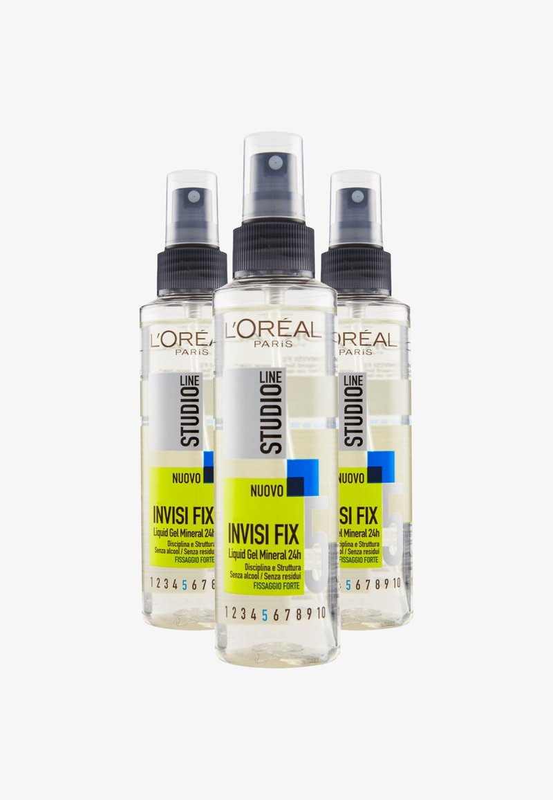 L'Oréal Paris - GEL PER CAPELLI STUDIO LINE INVISI FX LIQUID GEL MINERAL 24H, EFFETTO LIQUID GEL, 150 ML - 3 PACK - Trattamenti capelli - trasparente, Ingrandire