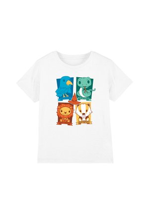 Cotton Soul, HARRY POTTER CUTE SORTING HAT AND HOUSES UNISEX - Print T-shirt - white