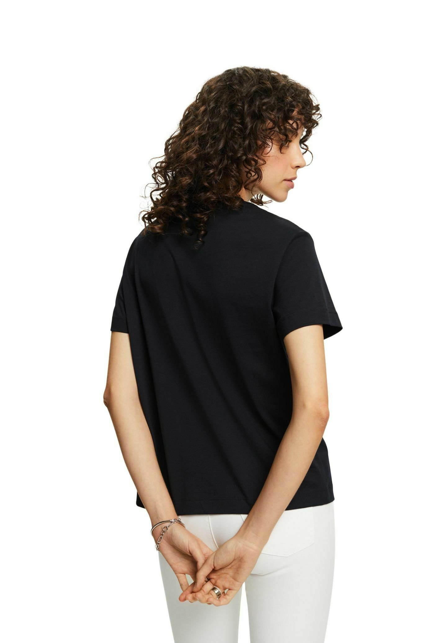 maglione donna edc by esprit taglia L blu cotone girocollo basic