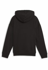 Felpa nera con cappuccio, dal fit morbido, spalle abbassate e una texture soffice. Design semplice, senza motivi o accenti visibili.
