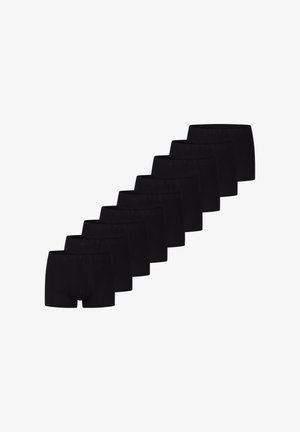 Schwarze Boxershorts aus weichem Stoff, mit enger Passform, elastischem Bund und glatter Textur. Packung mit zehn Teilen.