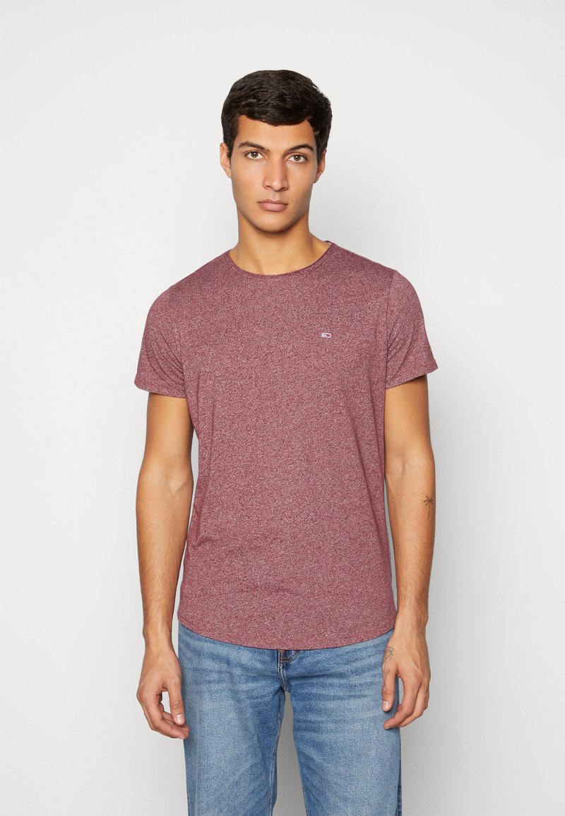 Tommy Jeans SLIM JASPE CREW NECK - T-shirt básica - deep rouge