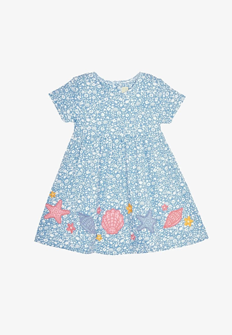 JoJo Maman Bébé APPLIQUÉ REGULAR FIT - Džersejové šaty - cornflower blue nautical