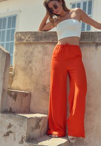 Next TIE WAIST WIDE LEG TALL - Pantaloni - orange