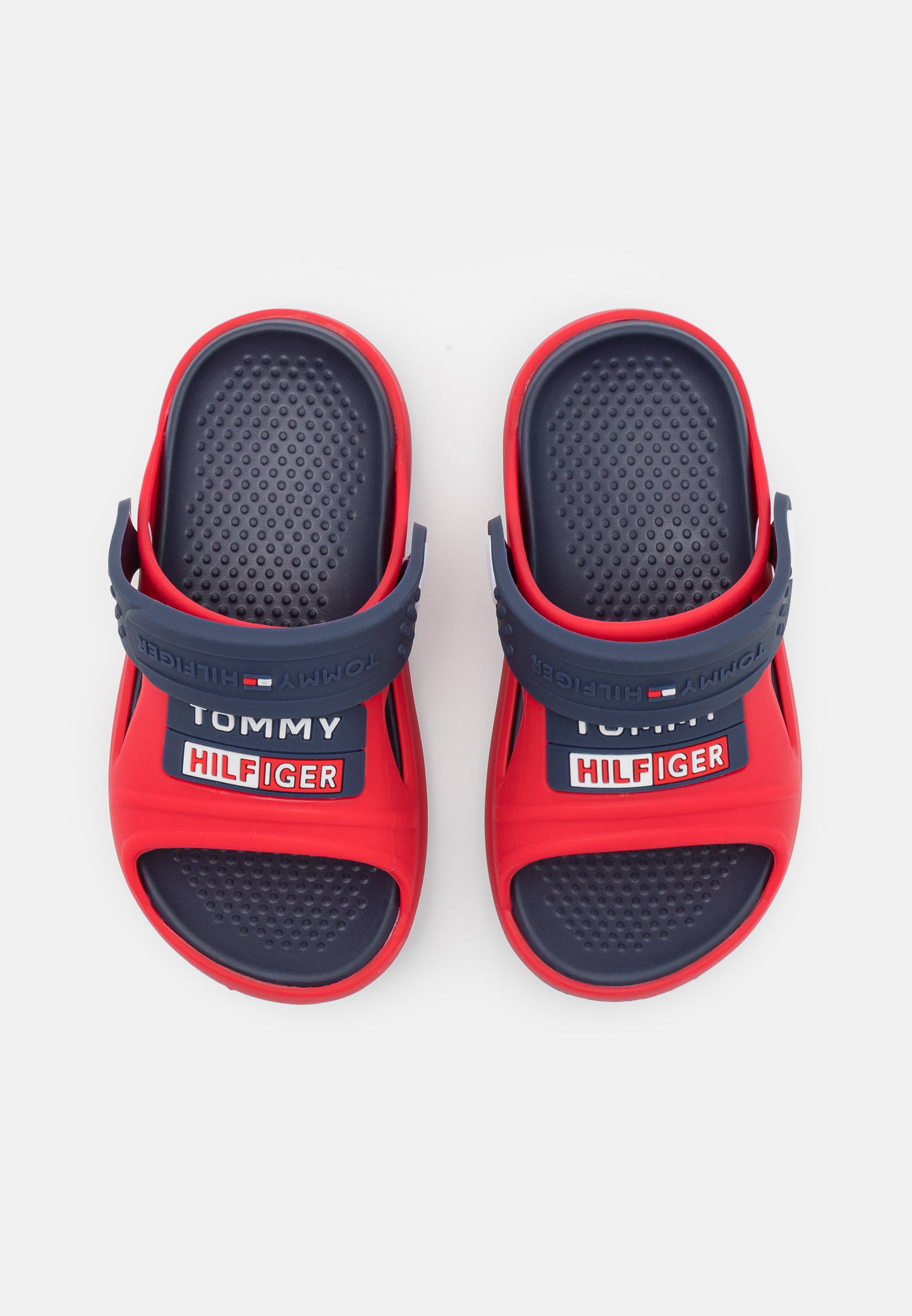 Tommy Hilfiger UNISEX - Sandalias planas - red/blue/rojo - Zalando.es