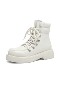 Keddo Enkellaarsjes met plateauzool - white