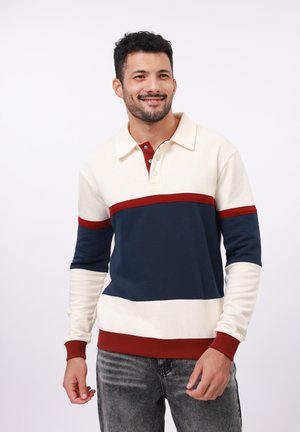 SWEAT POLO - Polo majica - apricot/navy