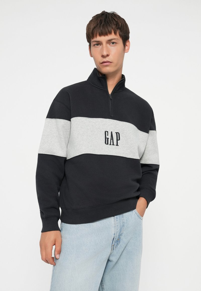 GAP LOGO - Sweat zippé - mojave/noir GAP LOGO - Sweat zippé - mojave/noir