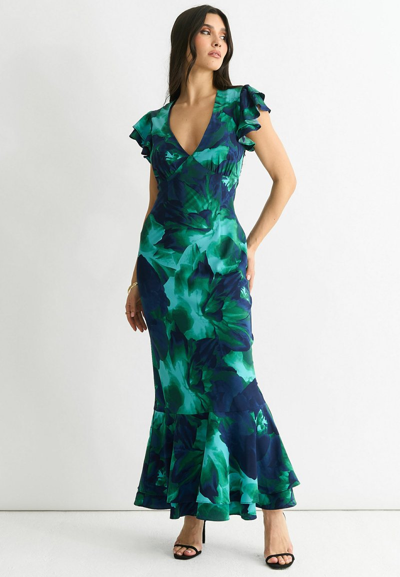 GINI LONDON WATER FLORAL - Maxi dress - green