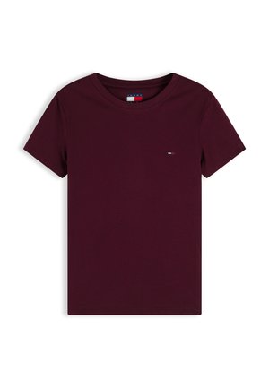 Tommy Jeans, SLIM C NECK TEE - T-shirt basic - calypso berry