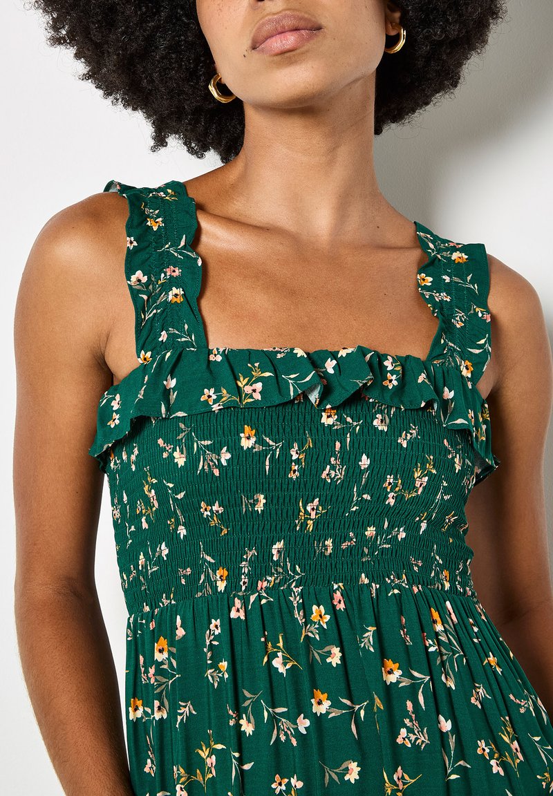 Apricot DITSY FLORAL SMOCKED - Maxi dress - green - Zalando