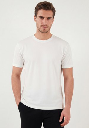 Lela & Buratti, LELA & BURATTI T-SHIRT REGULAR FIT - T-Shirt basic - offwhite