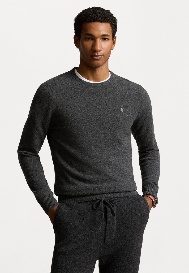 Polo Ralph Lauren WOOL CREWNECK SWEATER - Džemperis - dark charcoal heather