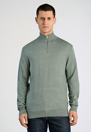 HALF ZIP - Trui - jade green mel