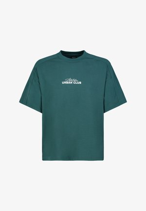 Sublevel, KURZARMSHIRT RUNDHALSAUSSCHNITT SPRUCH OVERSIZED LOOK - T-Shirt print - grün