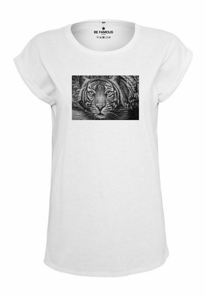 CLASSIC ROLL UP STREETTIGPHO - Print T-shirt - weiß