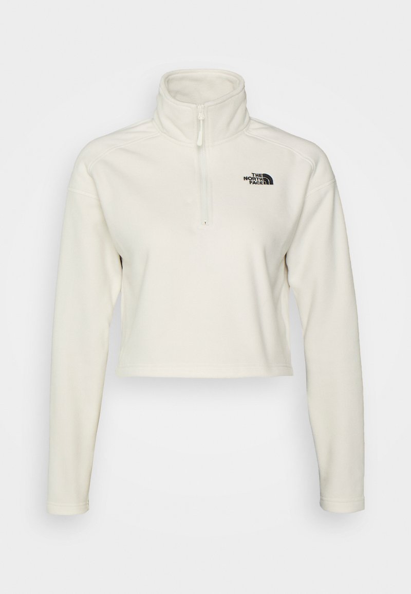 The North Face 100 GLACIER CROPPED ¼ ZIP - Fleece jumper - vintage white /off-white - Zalando.co.uk