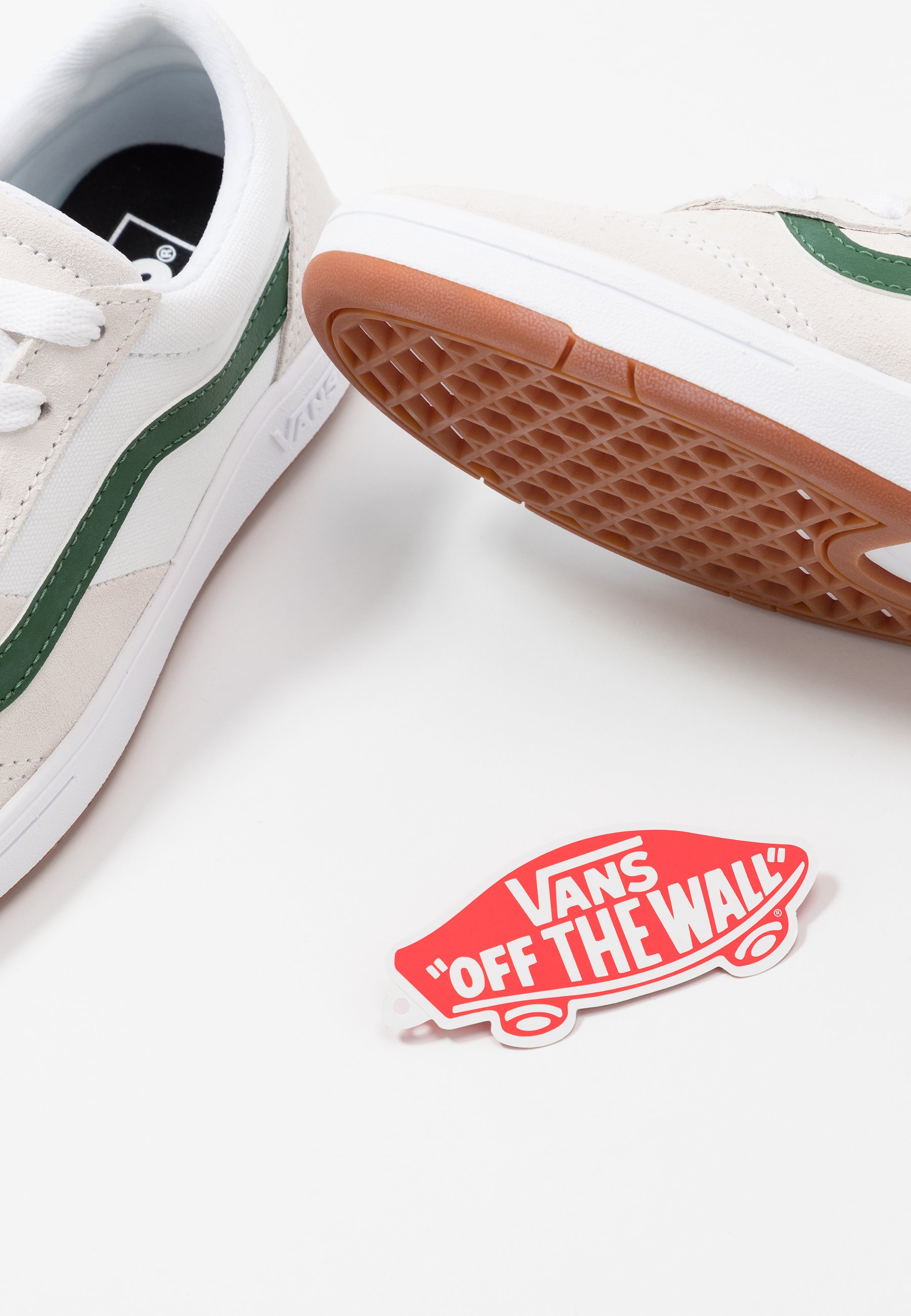 vans cruze true white green