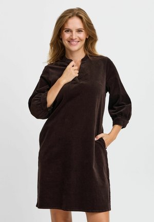 PZSALLY LS Vneck Dress - Freizeitkleid - espresso
