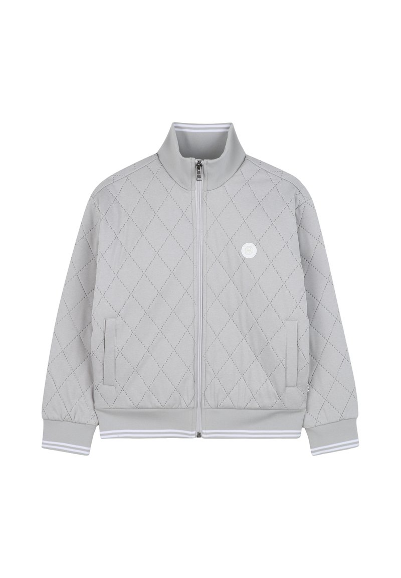 BOSS Kidswear Sweater met rits grijs