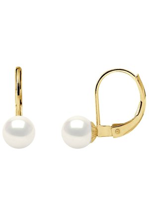 MONTAIGNE EARRINGS FRESHWATER PEARL 6-7 MM YELLOW GOLD 375/1000 AAA+ - Boucles d'oreilles - blanc nacré