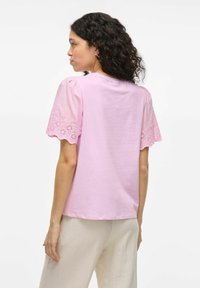 VILA MIT KURZEN ÄRMELN VICELIANA RUNDHALS - Camiseta estampada - winsome orchid