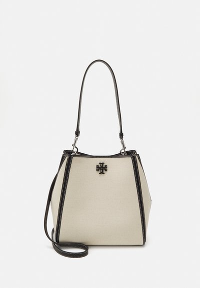 Tory Burch MCGRAW CANVAS BUCKET BAG - Sac à main - natural multi