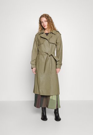CARAWAY - Leather jacket - covert green
