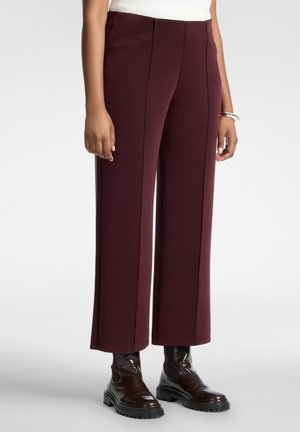 Elena Mirò, PANTALONI CROPPED IN SCUBA - Pantaloni - bordeaux