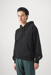 Champion ICONS HOODIE TONAL LOGO LARGE - Felpa - black