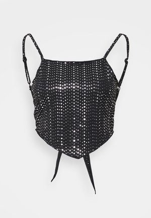 Neon & Nylon RICCA STRAP SCARF - Topper - black silver