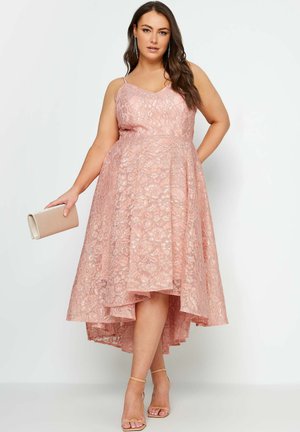 Yours Clothing MIDI - Iltapuku - pink