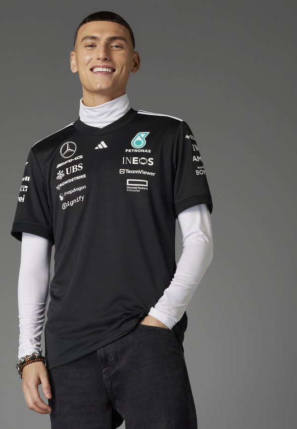 MERCEDES - AMG PETRONAS FORMULA ONE TEAM DRIVER BLACK MEN - Print T-shirt