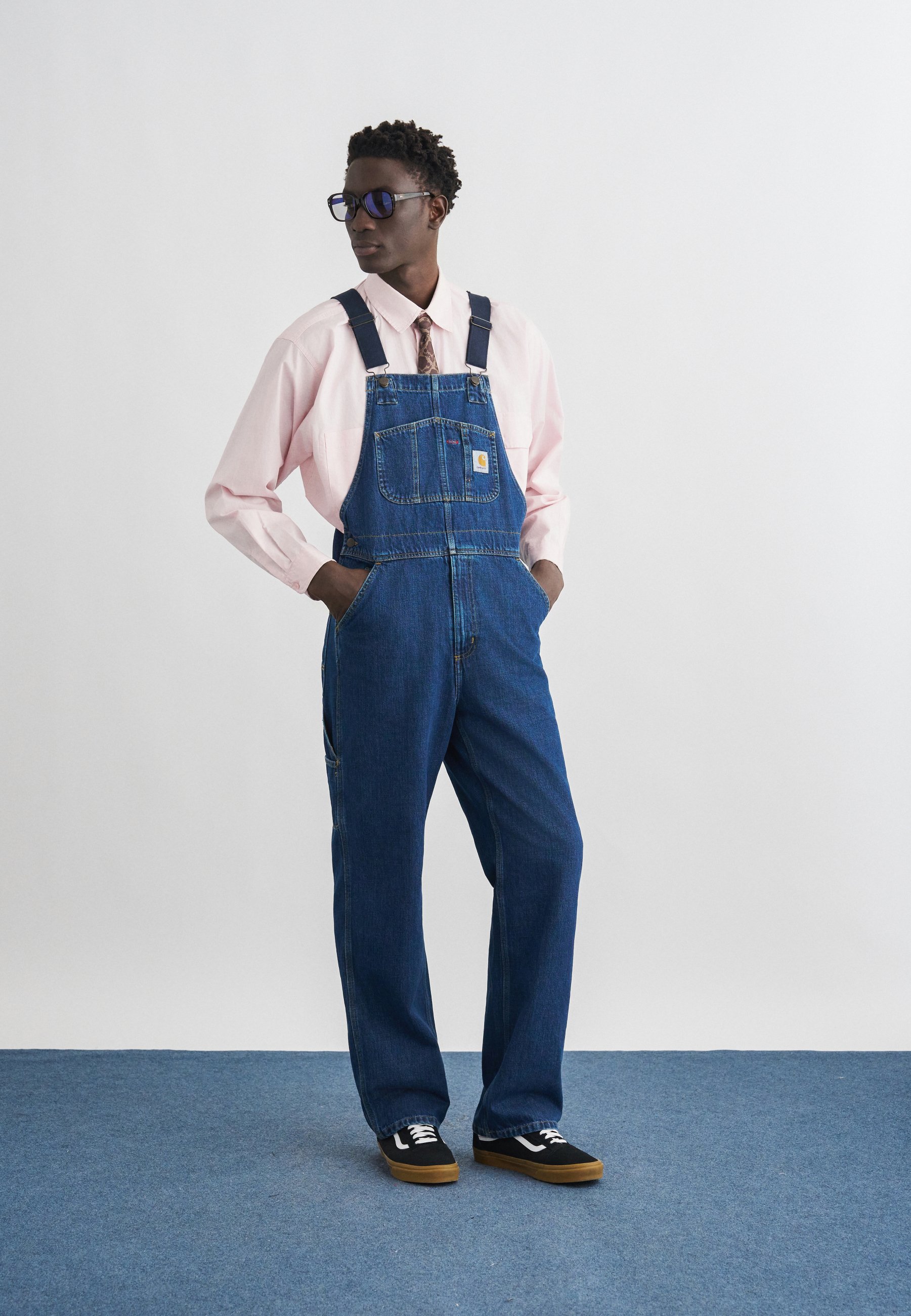 Carhartt WIP CAMANO - Denim Dungarees - blue stone washed/stone