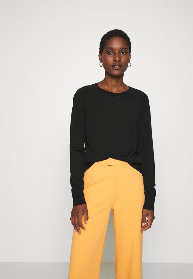 CREW SOLIDS - Strickpullover - black
