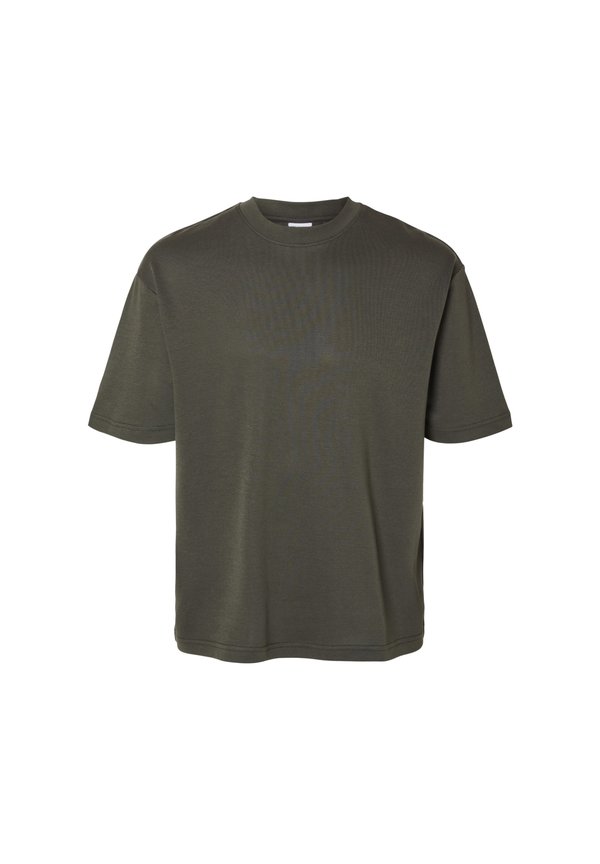 SLH LOOSE OSCAR O NECK TEE - Basic T-shirt - forest night4