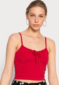 Hollister Co. BARE RUCHED BUST - Top - jester red
