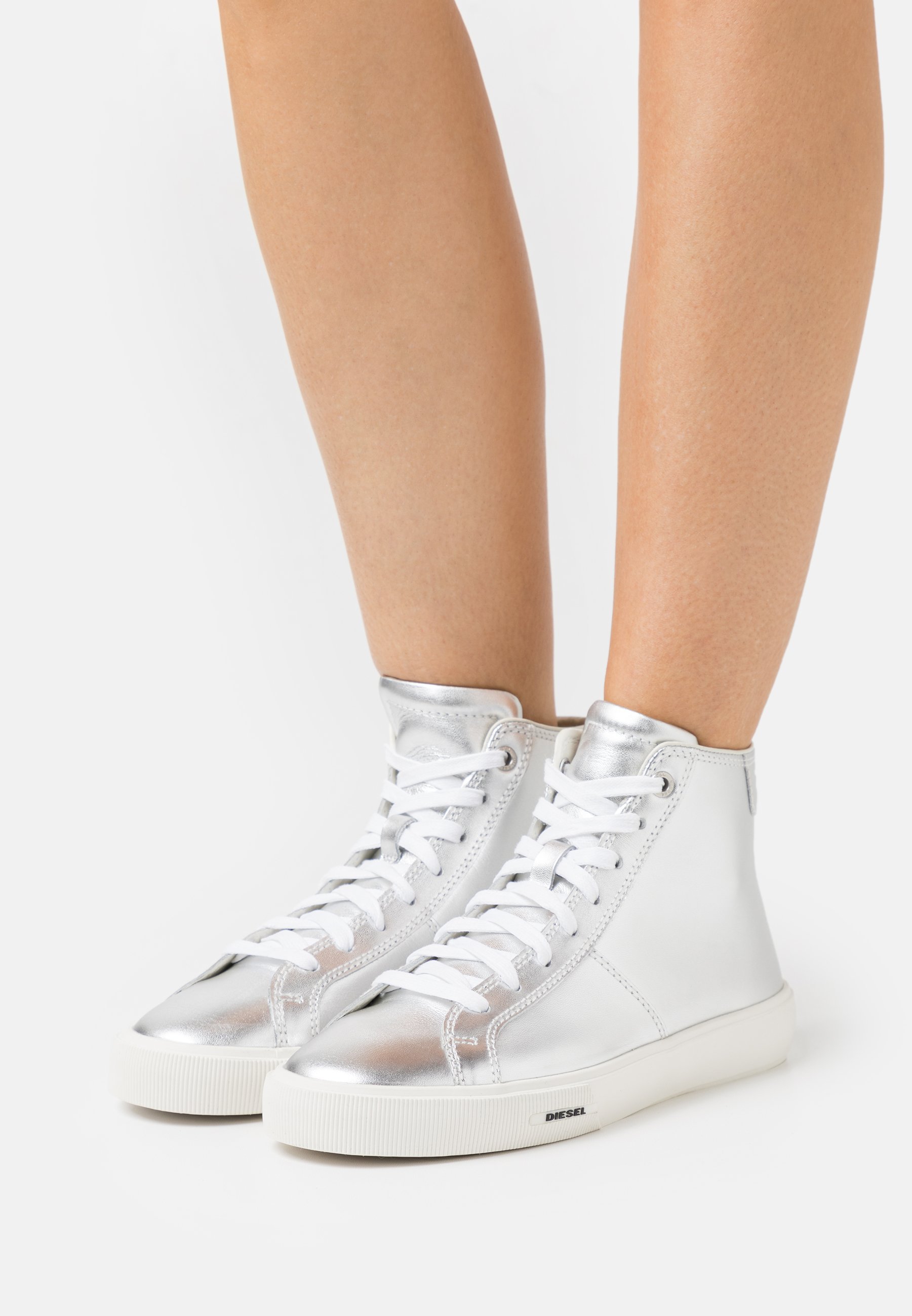 Diesel S-MYDORI MC W - Sneakers hoog - silver/zilverkleurig - Zalando.nl