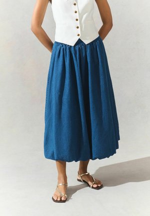 Denim skirt - mid blue