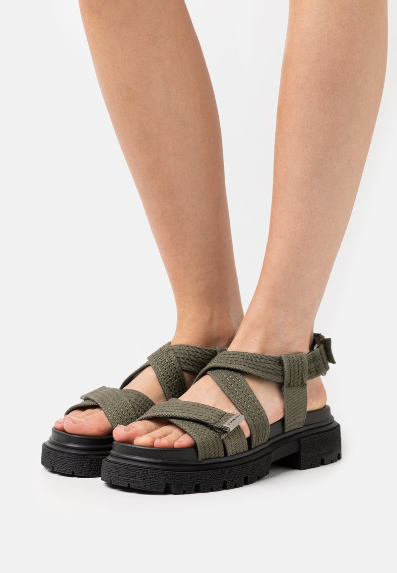 G-STAR XINVA CVS W - Sandalen met plateauzool - olive