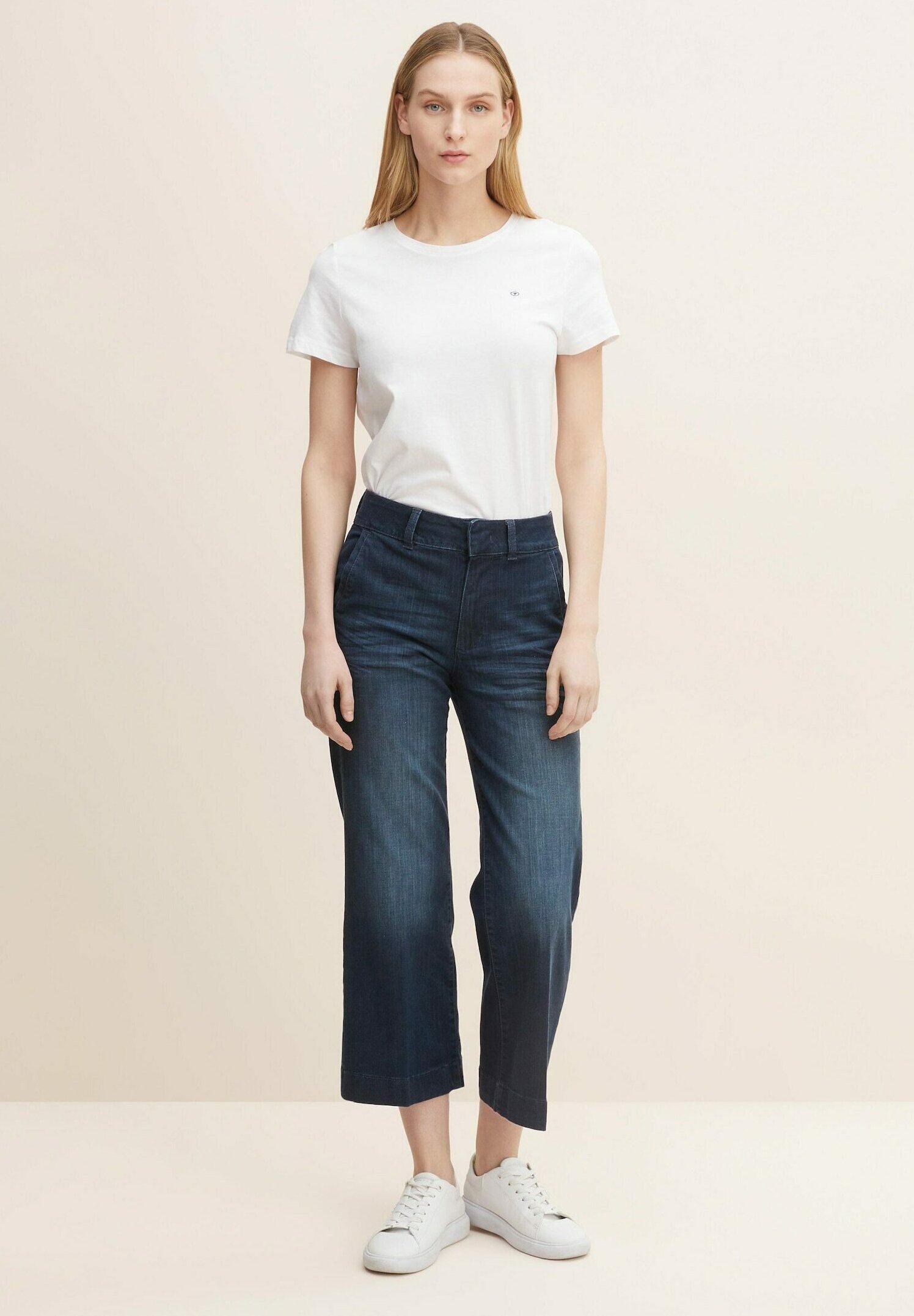 TOM TAILOR CULOTTE - Jeans a zampa - dark blue denim/blu-nero metallico -  Zalando.it
