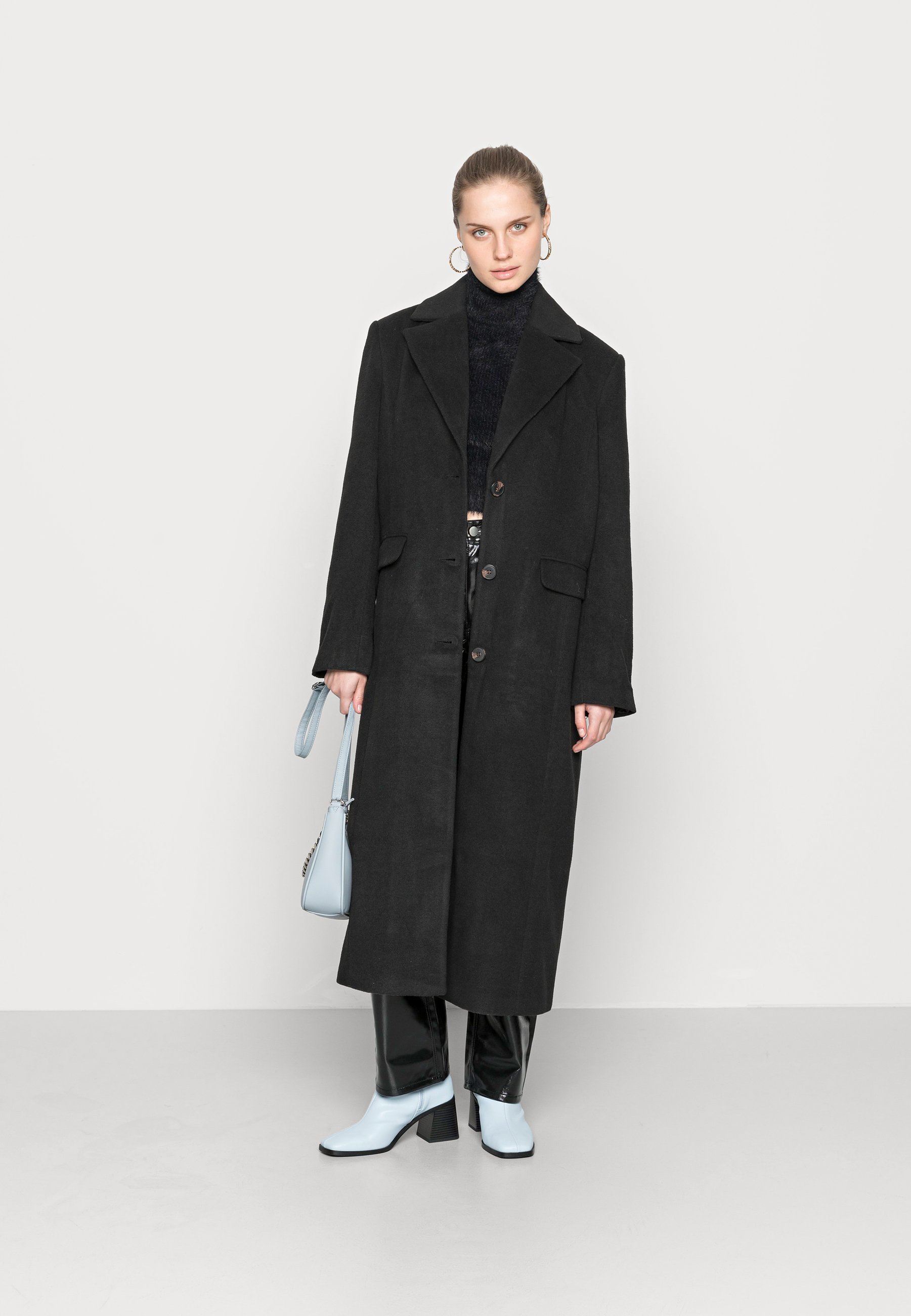 NA-KD Oversized Coat, Black