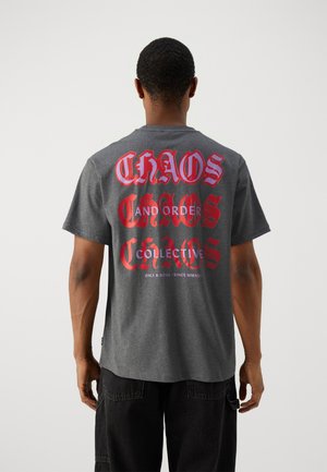ONSCHAOS TEE UNISEX - T-Shirt print - dark grey melange